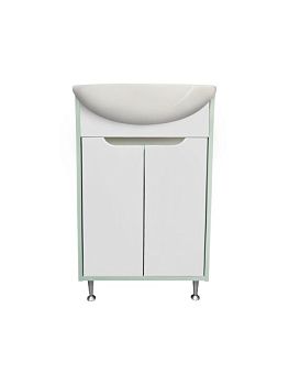Тумба Runo Эконова 50 бирюзово-белая под умывальник 00000000152 (Уют 50) (00-00004656)