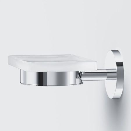 A85A34200 X-Joy, Стеклянная мыльница с настенным держателем, хром, артикул A85A34200