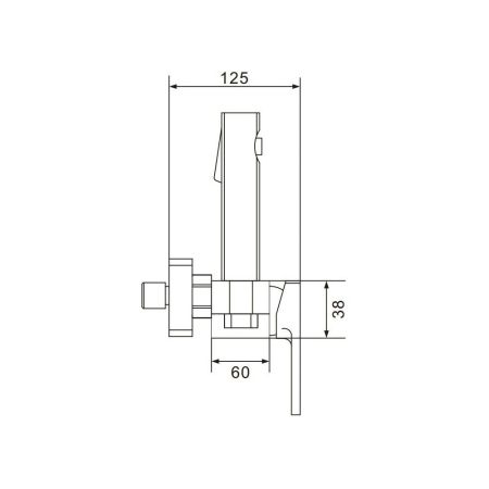 Гигиенический душ со смесителем Raffine F0596-1, хром