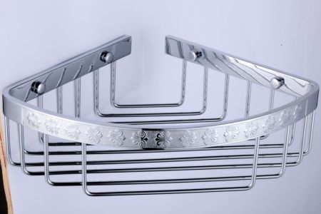 Sanibano, решётка угловая 1-уровневая, длина 22 см, цвет хром, артикул HL072/CR