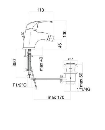 Смеситель для биде Fiore MAX 32CR3210, хром, артикул 32CR3210