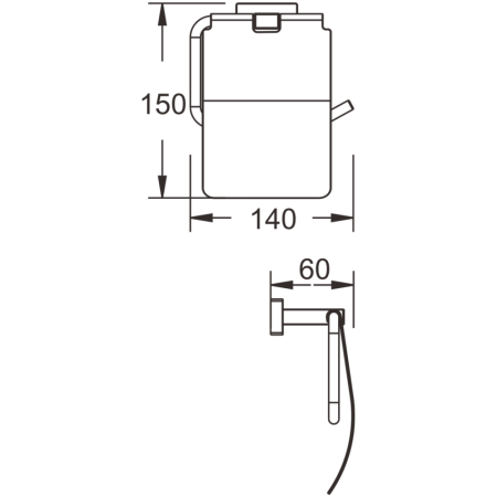 Держатель для туалетной бумаги BELZ B90303, черный, артикул B90303
