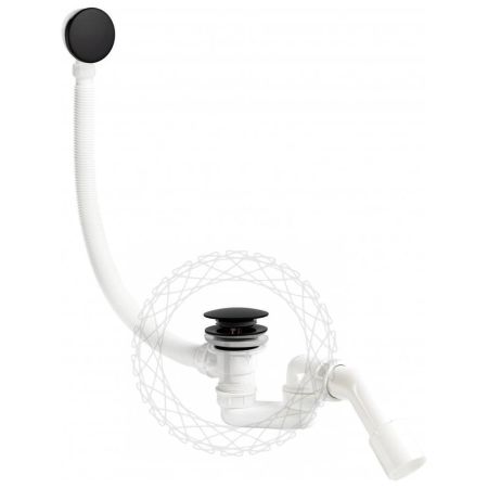 Слив-перелив (автомат, 90 см.) FILARETE FL90BL, черный