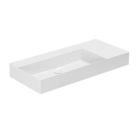 AZZURRA ELEGANCE Squared Раковина подвесная/накладная  102х46х12.5см без отв. под смеситель , цвет белый