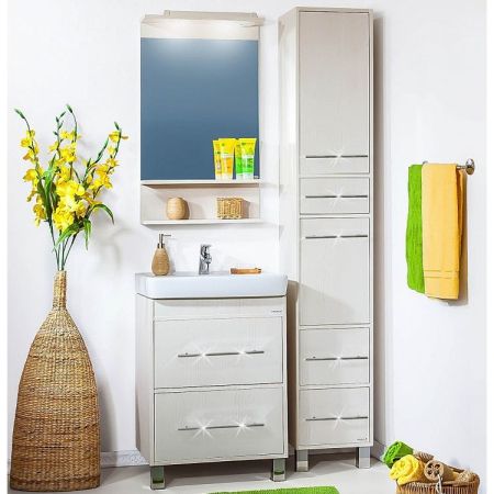 Тумба под раковину Бриклаер Чили 60 светлая лиственница