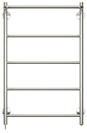 Электрический полотенцесушитель СТИЛЬЕ "Формат 30 Л" 800х500 (Полка + 4) П16 (Без покрытия)