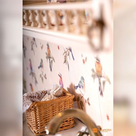 Зеркало со шкафчиком и балюстрадой Бриклаер КАНТРИ 115SB, бежевый дуб прованс, артикул КАНТРИ 115SB