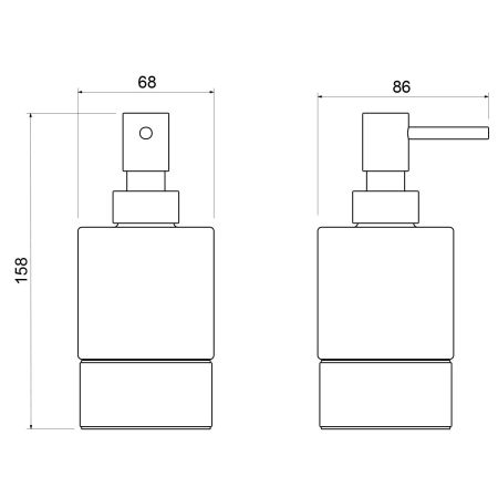Дозатор настольный Timo Saona 13239/00 хром, артикул 13239/00