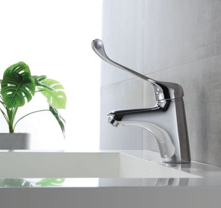 Смеситель для раковины с хирургической ручкой FASHUN A1054, хром, артикул A1054