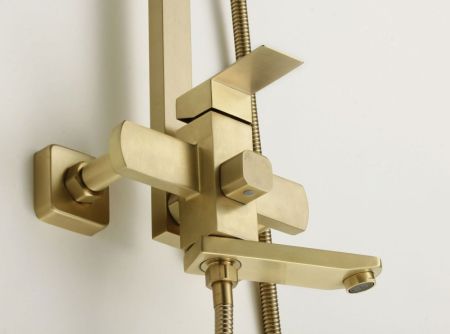 Душевая система Fmark FS8145C, матовое золото, артикул FS8145C