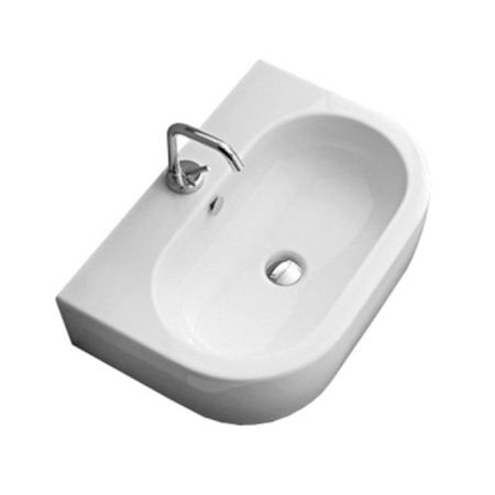 Kerasan Flo раковина 60х42 с 1 отверстием под смеситель, цвет белый, артикул 314201*1