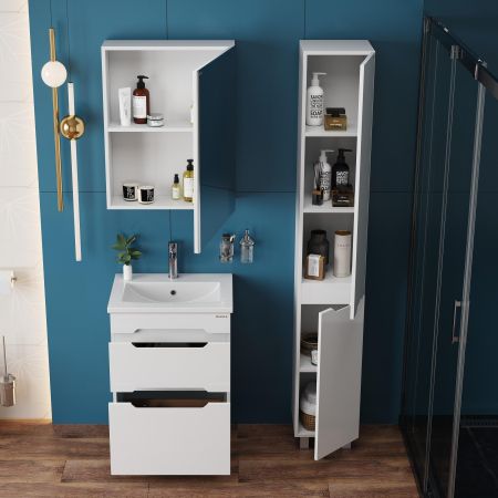 Пенал Onika Айленд 30 напольный, белый