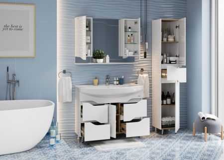 Шкаф-зеркало Onika Веронэлла 105 белый