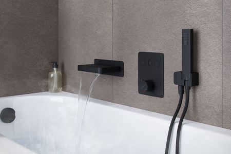 Излив настенный EXCELLENT Krotos AREX.8025BL (черный мат)