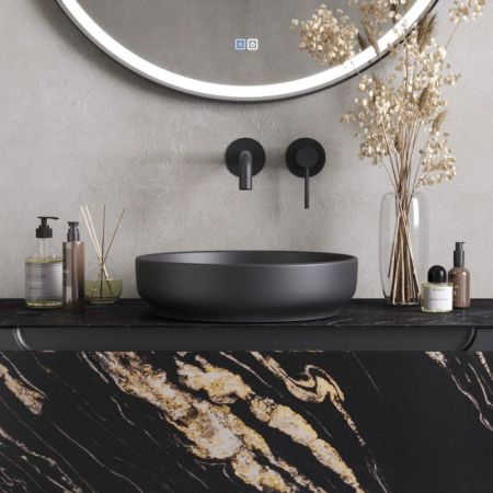 Раковина накладная керамическая, Серая матовая CZR-6595-GO, артикул CZR-6595-GO