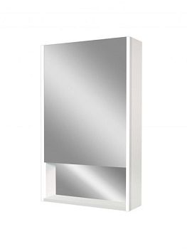 Зеркало-шкаф с подсветкой и полкой ART&MAX Foggia AM-Fog-600-800-1D-L-DS-F-White