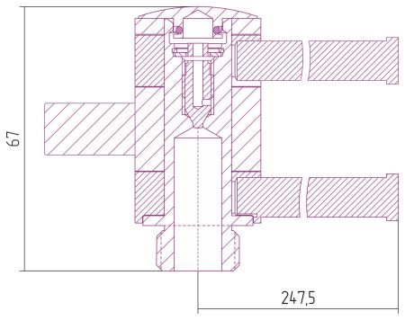 Полотенцедержатель 360 для ДР "СУНЕРЖА" / L 250х2 (Состаренная бронза), артикул 05-2003-0250