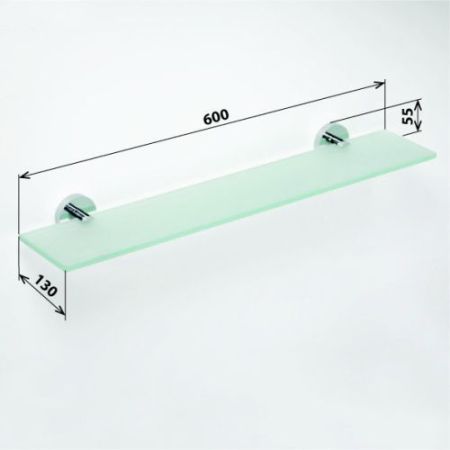 Полочка OMEGA стеклянная 600мм, артикул 104102042