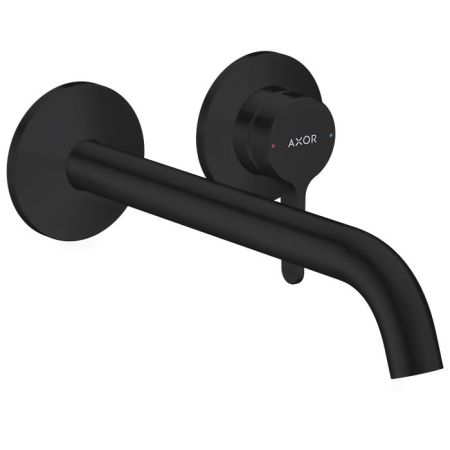 AX One Смеситель для раковины, встраиваемый, излив 220 мм, (внешняя часть), цвет: матовый черный, артикул 48120670