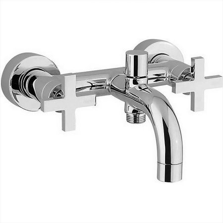 CISAL Barcelona Quad Смеситель двухвентильный настенный для ванны/душа, цвет хром, артикул BQ00013021