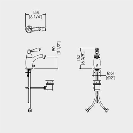 Devon  Dandy Смеситель для биде  на 1 отв., ручка белая, цвет: хром, артикул MARF57CR