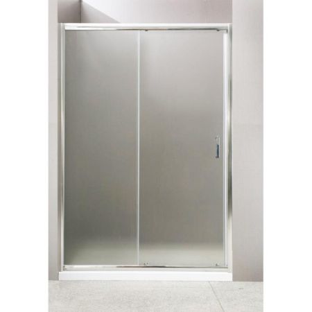 Душевая дверь BelBagno Uno 135x185 профиль Хром стекло рифленое
