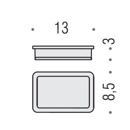 Colombo Lulu Мыльница настольная, цвет: PVD золото/матовое стекло, артикул B6240.HPS-VAN