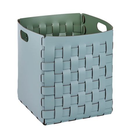 ADJ Корзинка Bottega, 35x35xH40 см., цвет: небесный/эвкалипт, артикул 1047.50/60