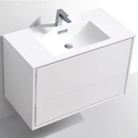 Тумба под раковину Vincea Alessia VMC-1S900LW подвесная L.White, артикул VMC-1S900LW