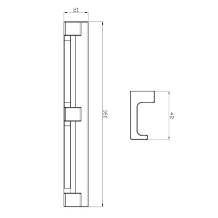 Планка с крючками Rav Slezak NIL NLA0105ZK, золото брашированное, артикул NLA0105ZK