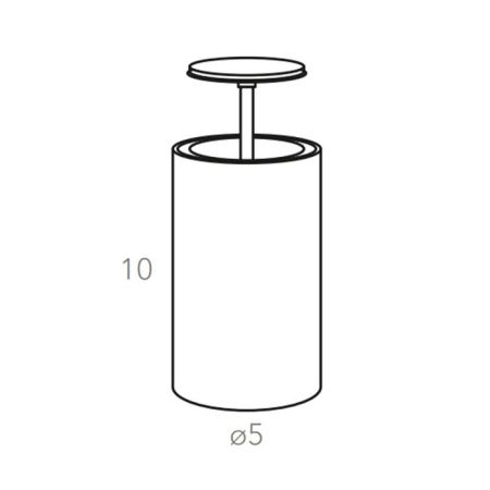 ADJ Держатель для зубочисток, D5x10 см., цвет: серый/черный, артикул 0091.03/01
