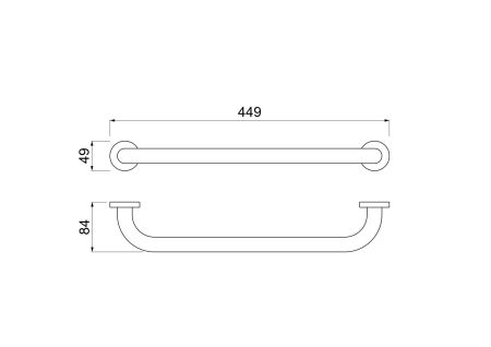 Поручень 450 мм AQUATEK AQ4995CR, артикул AQ4995CR