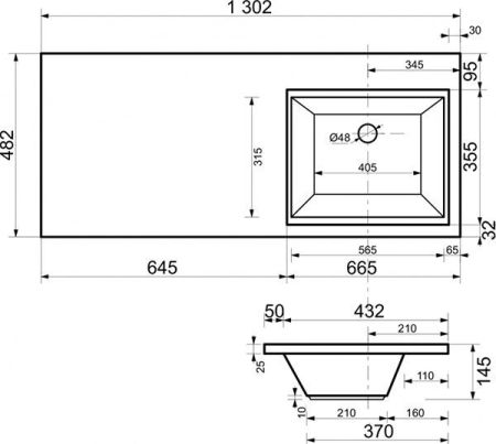 Раковина Эстет Даллас 130 R, артикул ФР-00002167