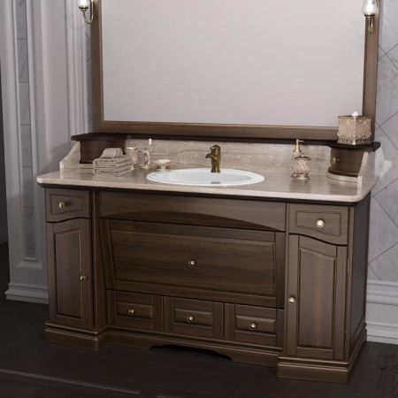 Мебель для ванной Лучия 150 с одной раковиной Opadiris Орех антикварный, артикул 