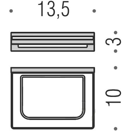 Colombo Look Мыльница подвесная, цвет: белый матовый/матовое стекло, артикул B1601.BM-VAN