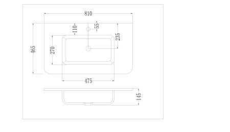 IBX, керамическая раковина 80 см, цвет белый, артикул PORC080SUN