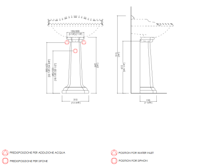 Devon Oxford Пьедестал для раковины, цвет: белый
