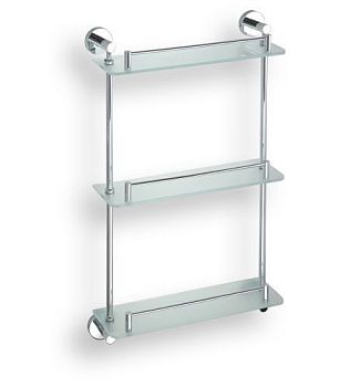Полочка OMEGA стеклянная тройная 365x115x620 мм