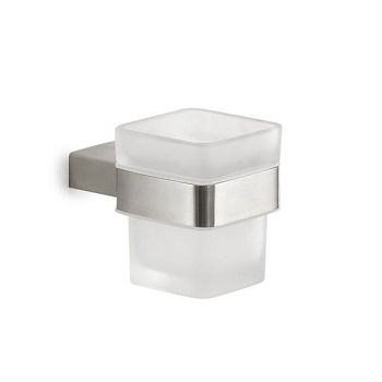 Gedy Maui, настенный стеклянный стакан, цвет зачищенный хром