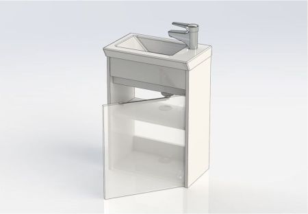 Тумба с раковиной Aquanet Дувр 45 белый