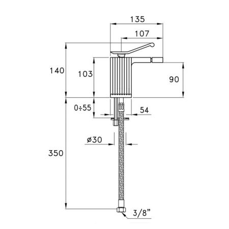 Stella Casanova Смеситель для биде на 1 отверстие 3602MC, цвет: хром, артикул CS 00300 CR00