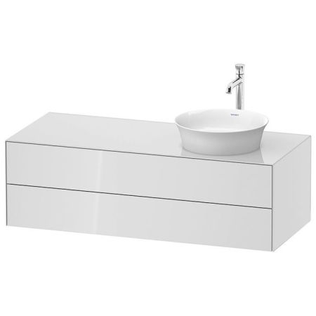 Duravit White Tulip Тумбочка подвесная,  408x1300x550 мм, 2 ящика, цвет: белый высокоглянцевый, артикул WT4987R8585