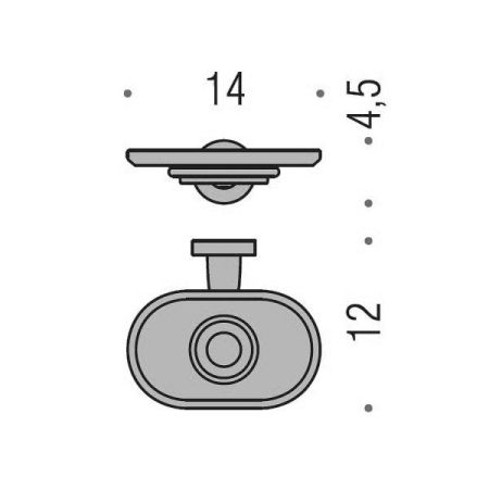 Colombo Basic Мыльница подвесная, цвет: хром/матовое стекло, артикул B2701.CR-VAN