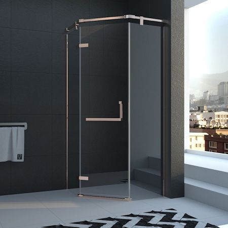 Душевой уголок Rovigo 100х100х195 Прозрачное бронза RV37-100T-01-19C1, артикул RV37-100T-01-19C1