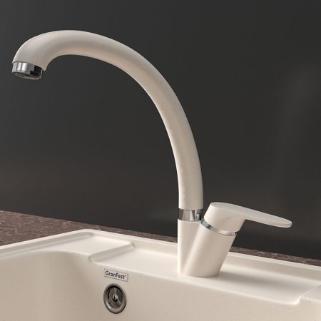 Смеситель для кухни GranFest Z-3323, бежевый