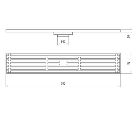 Душевой лоток Bronze de Luxe 80521B, черный, артикул 80521B