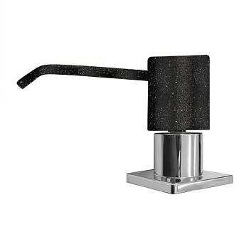 Дозатор для кухонной мойки GranFest 004 "Квадрат", черный