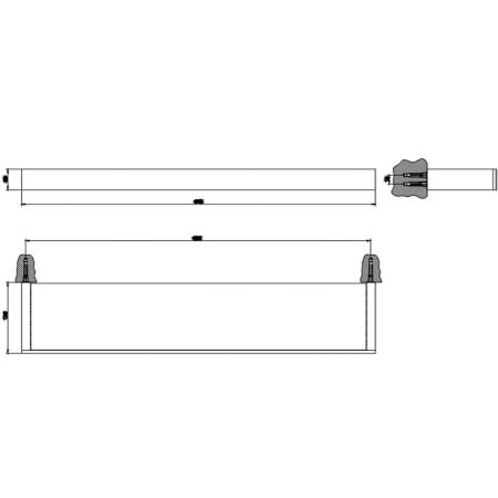GESSI  INVERSO ACCESSORIES Настенная полка 60 см, цвет: Brass Brushed PVD, артикул 20945#727