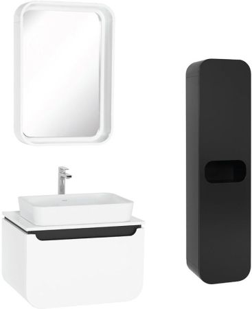 Шкаф пенал Creavit Pion Plus 40 PN2160.01.GR подвесной Серый, артикул PN2160.01.GR