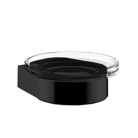 Emco Flow Держатель для мыла стеклянная часть прозрачное стекло, черный, артикул 2730 133 00